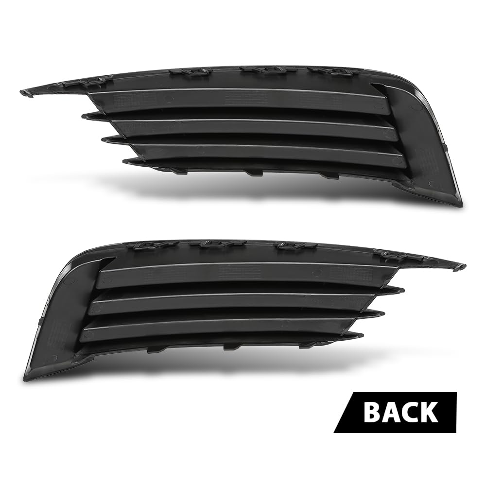 G-PLUS Pair Front Lower Bumper Grilles Covers, Compatible with Audi A3 S3 2013-2017, Left Driver & Right Passenger Side 2PCS, 8V5807682, 8V5807681