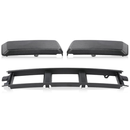 G-PLUS Front Bumper Lower Grille Trim Panel Cover & Bumper Guards Pads End Caps Compatible with Ford F150 2018-2020 JL3Z17B968BB Black ABS Plastic