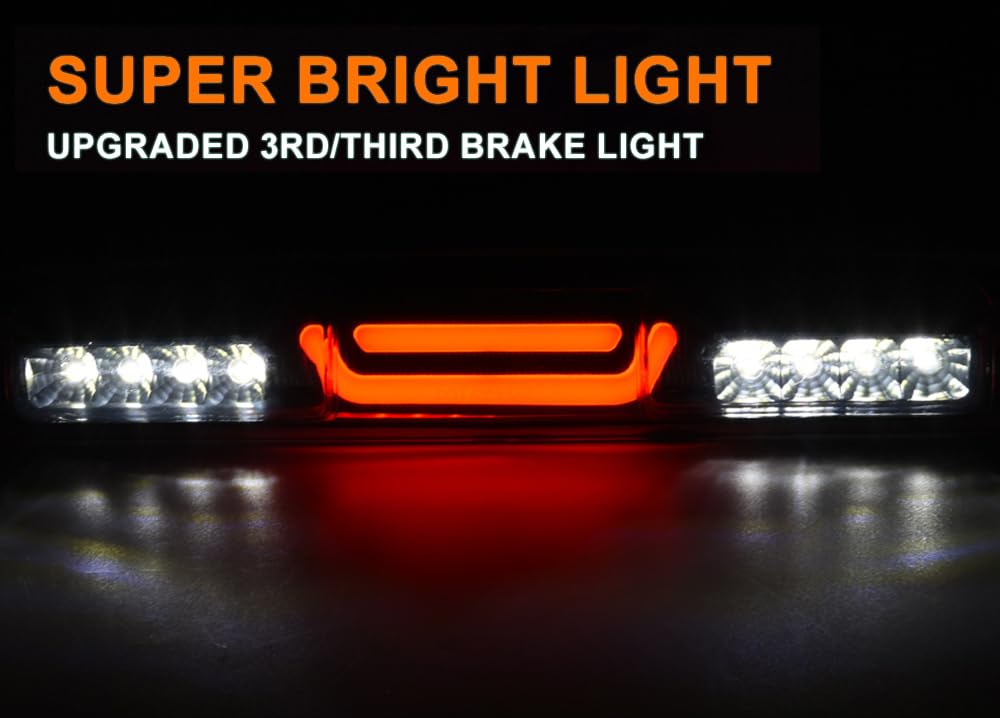 G-PLUS 3D LED Bar 3rd Third Tail Brake Light Compatible with 2007 GMC Sierra 1500 2500 3500 & HD Models Classic Rear Cargo Lamp High Mount Stop light
