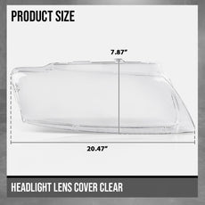 G-PLUS Headlight Lens Cover for Audi A8 D3 2005-2010 Clear Close-up View