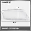 G-PLUS Headlight Lens Cover Compatible with Audi A8 D3 2005-2010 Left & Right Pair Front Headlamp Lens Cover Clear
