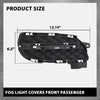 G-PLUS Fog Light Covers Front Passenger Right Side Compatible with Jaguar XJ XJR 2014-2017
