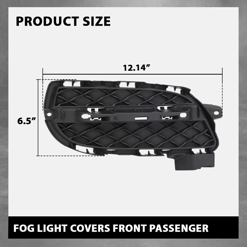 G-PLUS Fog Light Covers Front Passenger Right Side Compatible with Jaguar XJ XJR 2014-2017