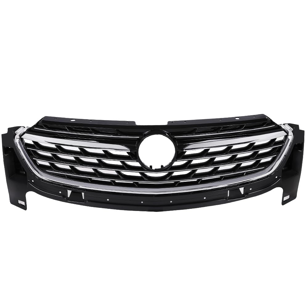G-PLUS Front Bumper Upper Grille Chrome Black Compatible with Buick Envision Avenir 2021 2022 2023 84899914