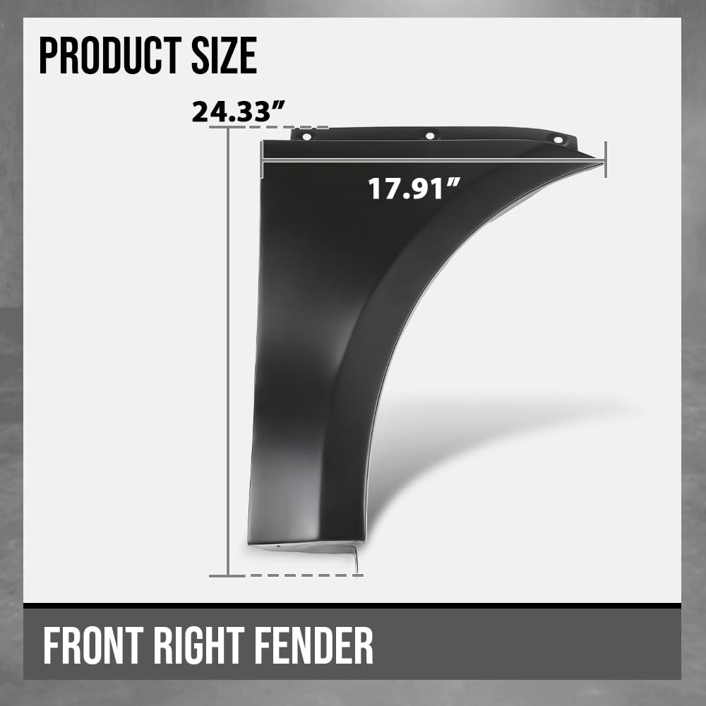 G-PLUS Front Right Premium Fender Hood Compatible with Porsche Macan All models 2015 2016 2017 2018 2019 2020 2021 2022 2023 95B-821-102-DY-GRV, 95B821102AYGRV, 95B821102BYGRV Black