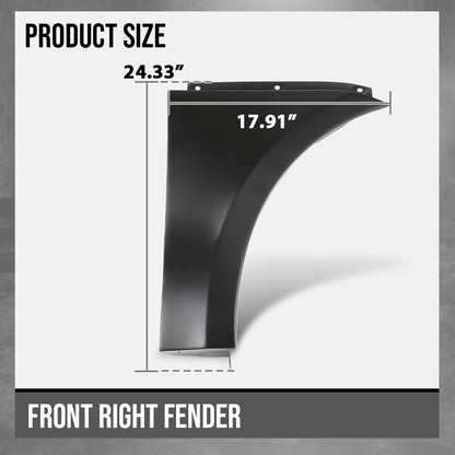 G-PLUS Front Right Premium Fender Hood Compatible with Porsche Macan All models 2015 2016 2017 2018 2019 2020 2021 2022 2023 95B-821-102-DY-GRV, 95B821102AYGRV, 95B821102BYGRV Black