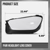 G-PLUS Headlight Lens Cover Compatible with Benz GLE W167 2020-2023 Left & Right Front Headlamp Lens Cover Clear