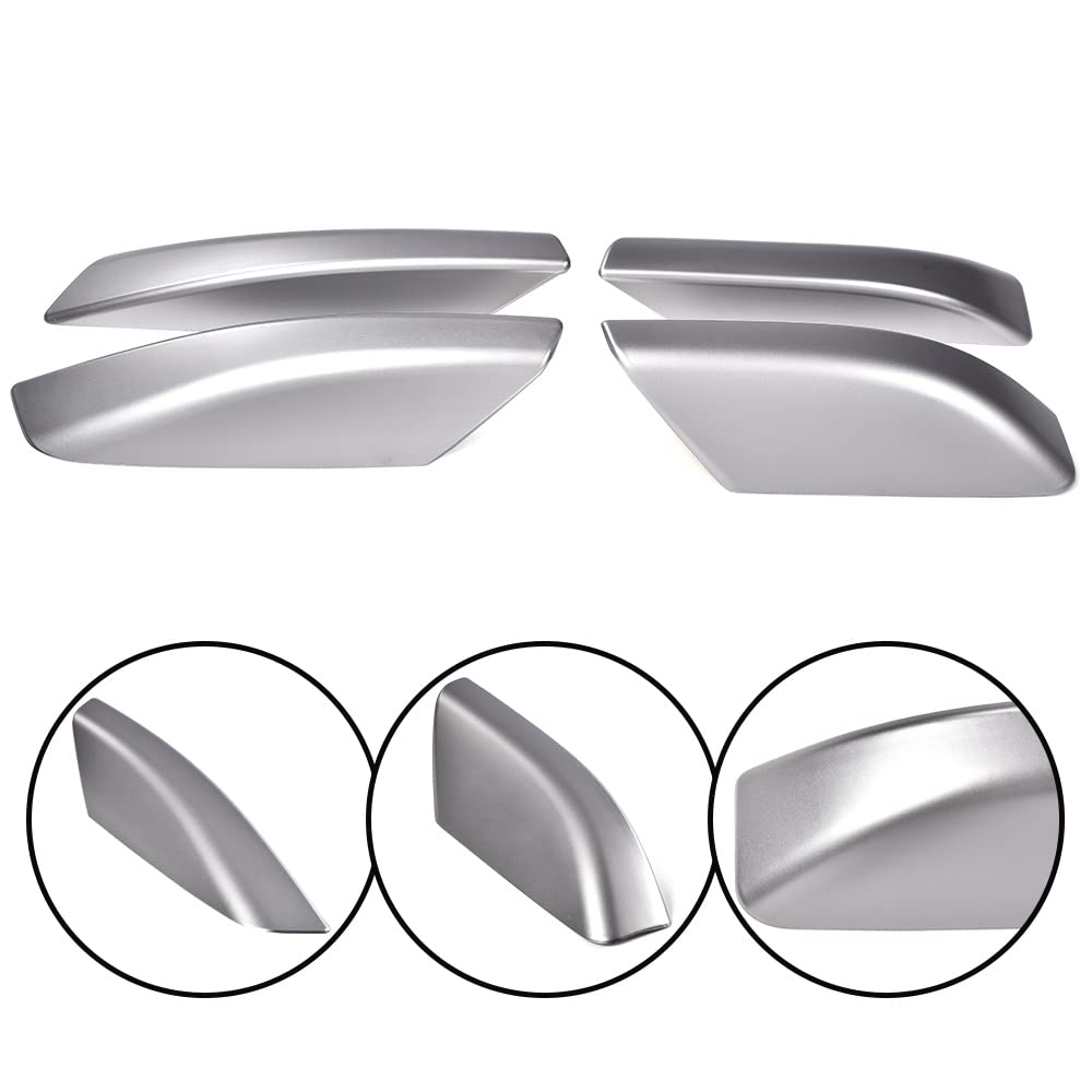 G-PLUS Roof Rack Bar Rail End Cover Shell Cap Compatible with 2003-2009 Toyota 4Runner,Roof Rail Rack 4Pcs (Silver)
