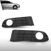 G-PLUS Front Bumper Fog Light Grille Grill Cover LH RH Compatible with Volvo S40 V50 S50 2008 2009 2010 2011 2012 30744919, 30744920 Black