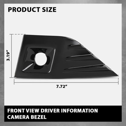 G-PLUS Front View Driver Information Camera Bezel Compatible with Cadillac Escalade ESV 2021-2022 84514356 Glossy Black