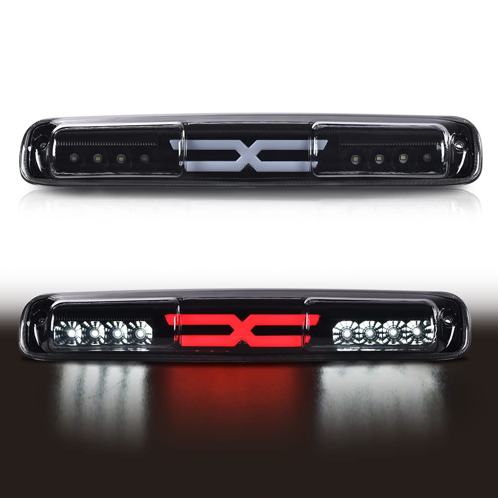 G-PLUS Third TailType X Brake Light High Mount Stop Lamp Reverse Light Turn Signal Light Fit Chevy Silverado 1999-2006 /GMC Sierra 1500 2500 3500 & HD Models 5978318 16525205