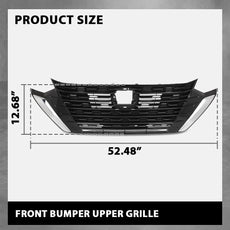 G-PLUS Front Upper Bumper Grille for Nissan Sentra 2024-2025 Additional Angle