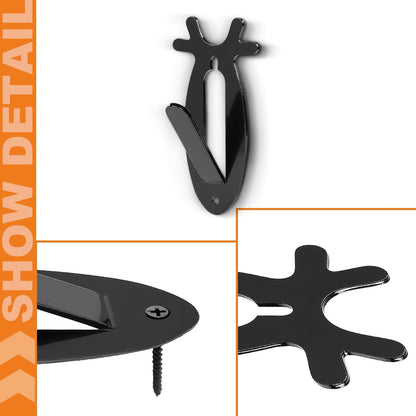 G-PLUS 6 PCS European Skull Wall Mount Bracket Hangers Fit Hanging Mounting Elk Deer Antelope Living Room Bedroom Home Decor Black