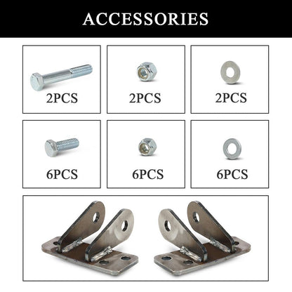 G-PLUS Front Shock Relocation/Extender Kit for Lowered Truck Compatible with Chevy C10 / C20 1963-1987