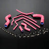 G-PLUS Silicone Radiator Coolant Tube Kit Clamps Compatible With 1996-2000 Subaru Impreza GC8 GF8 STI EJ20 WRX,Pink