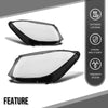 G-PLUS Headlight Lens Cover Compatible with Benz W222 S-Class 2018 2019 2020 Left & Right Front Headlamp Lens Cover Clear