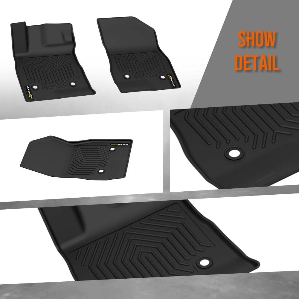 G-PLUS TPE Floor Mats Fit Chevy Trax/Buick Envista 2024-2026 1st & 2nd Row Truck Accessories Cargo Liners All Weather Protection 4pcs Black Alfombras para Carro