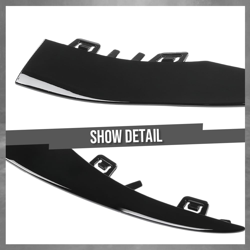 G-PLUS Front Left Outer Bumper Trim Compatible with Benz C300 2019-2023 For Models With AMG Styling 2058858902, MB1046160 Glossy Black