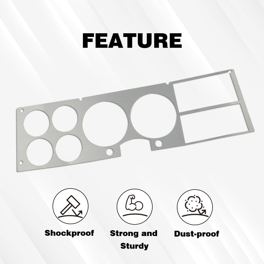 G-PLUS Aluminum Dash Bezel Insert Compatible with Chevy/GMC Truck Blazer Suburban 1981-1987