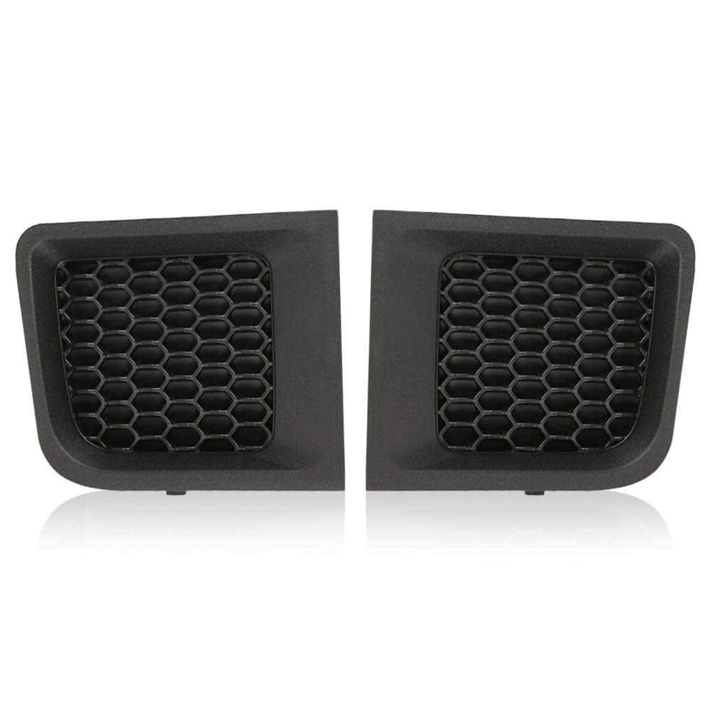 G-PLUS Bumper Cover Grille Compatible With 2015-2017 Jeep Renegade,Black Front Lower Bumper Grille Bezel Left and Right Side Pair