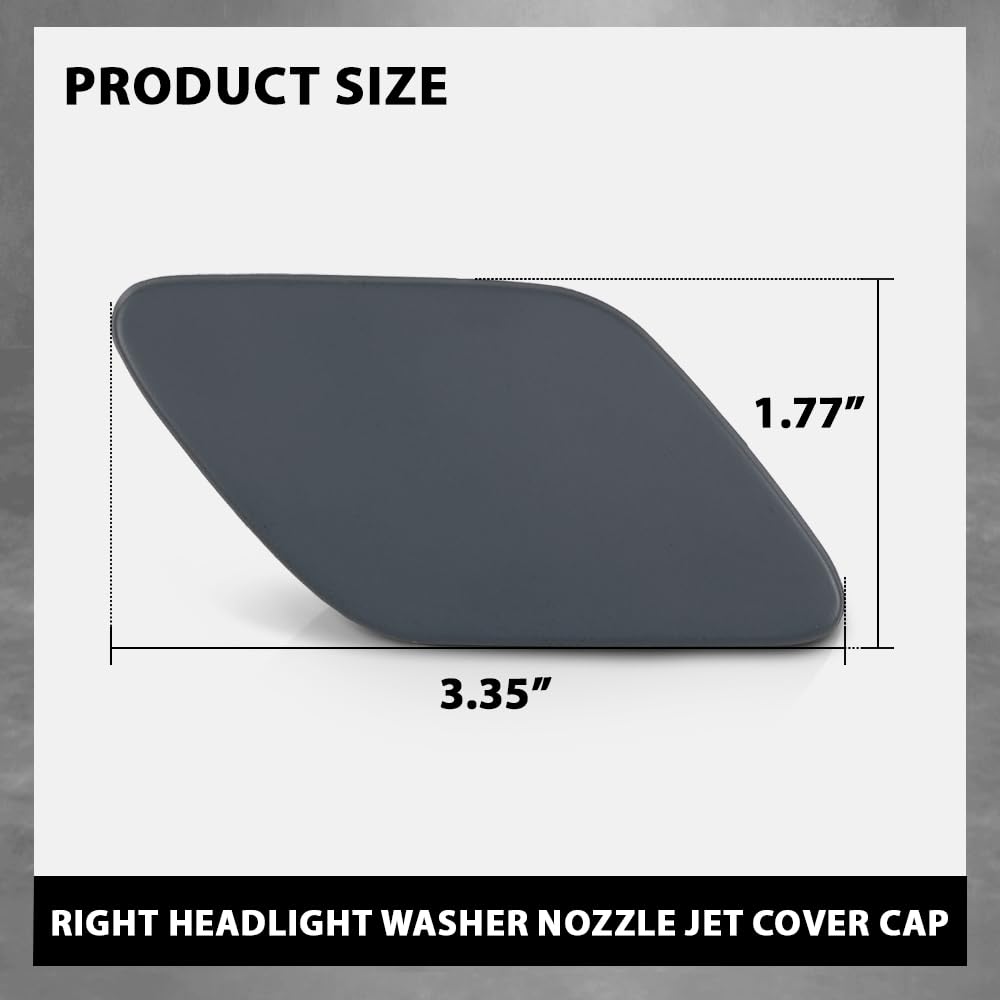 G-PLUS Right Headlight Headlamp Washer Nozzle Jet Cover Cap Compatible with Jaguar F-Type 2014-2019