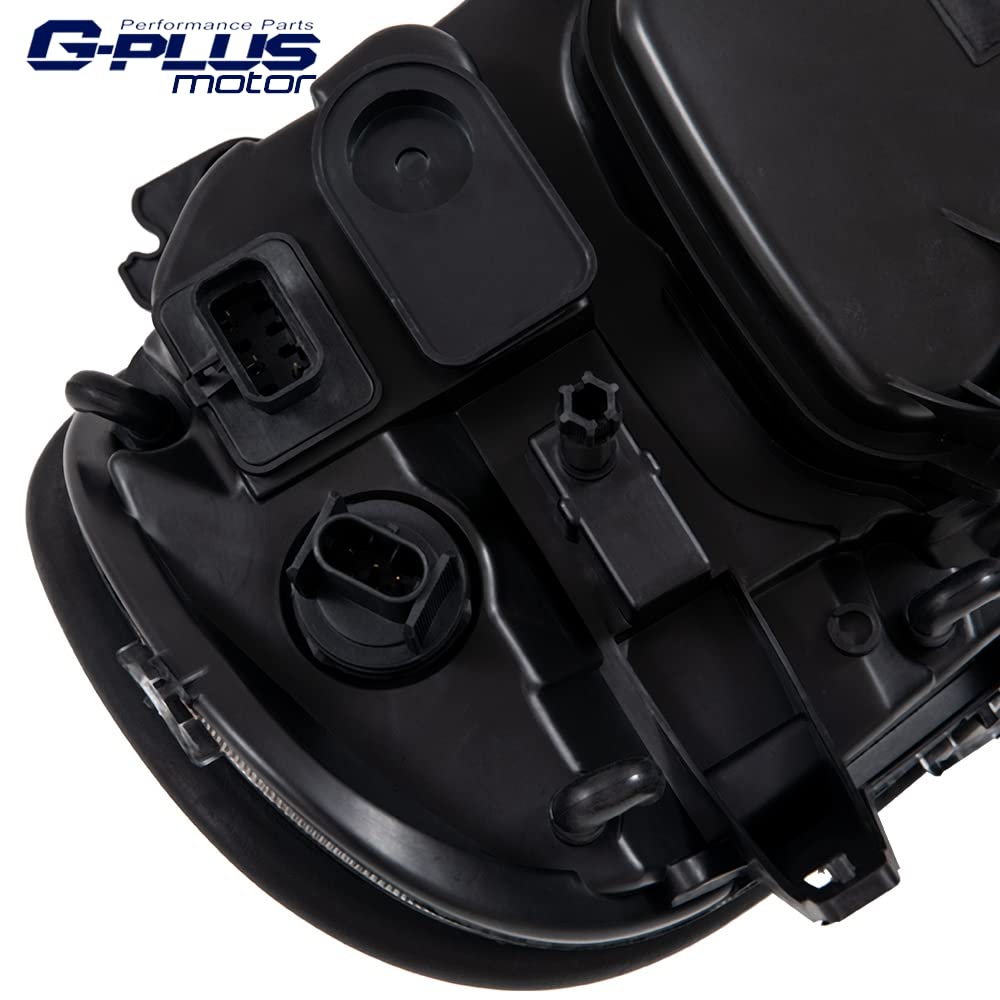 G-PLUS Headlights Assembly, Compatible with 2005-2012 Freightliner Columbia Models Right Bumper Headlamps, Smoky Lens Chrome Housing Amber Reflector