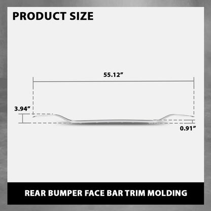 G-PLUS Bumper Face Bar Trim Molding Rear Compatible with Benz E300 2017-2019 For Models Without Luxury Package, Fit Benz E350 2021-2022 2138856601, MB1144121