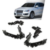 G-PLUS Headlight Mount Support Plate Bracket Set 4Pcs Compatible with Audi Q5 (8R) 2009-2012 Black 8R0805607A, 8R0805607B, 8R0805608A, 8R0805608B