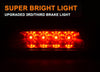 G-PLUS LED Third 3rd Brake Cargo Light Assembly Compatible with Jeep Cherokee 1997 1998 1999 2000 2001 Rear Roof Center High Mount Stop Tail Light Replacement (Black Housing Smoke Lens)