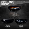 G-PLUS LED Right Side Headlight Assembly Front Headlamp without Bulb Compatible with Buick Regal 2018-2020 39050377 Clear Lens Black Housing Amber Reflector