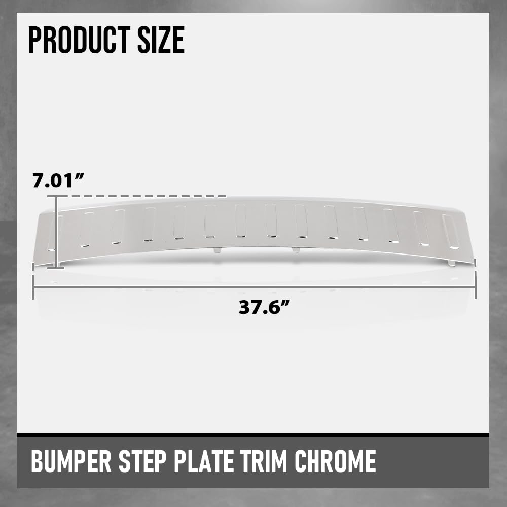G-PLUS Rear Bumper Step Plate Trim Chrome Compatible with Benz ML250 Bluetec 4Matic 2015 Fit Benz ML350 Base 2013-2015 1668852174 Bumper Protector Guard Silver