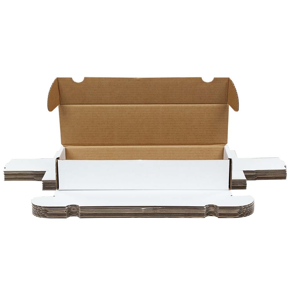 G-PLUS 25pcs Trading Sports Card Storage Box 800 Count White Corrugated Cardboard Box Versatile Card Storage Box (Card not included)