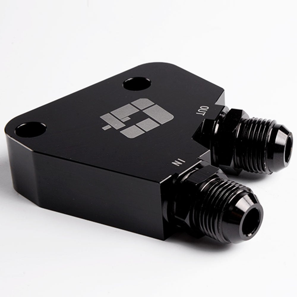 G-PLUS AN10 GM Oil Cooler Adaptor Replacement For BILLET LS1 LS2 LS3 LSX VE HSV VZ DRAG RACE Black
