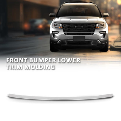 G-PLUS Bumper Trim Molding Chrome Front Lower Compatible with Ford Explorer 2018-2019 JB5Z8419AB, FO1044120, JB5Z-8419-AB Silver