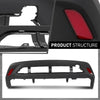 G-PLUS Rear Bumper Cover Compatible with Toyota Corolla Cross 2022-2025, Fit L & LE Models Without Park Assist Sensor Holes Only, TO1100363, 521590A200, 187-11272, Black
