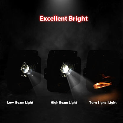 G-PLUS Headlight Headlamp Assembly w/Bulbs Compatible with Chevy Blazer 2019-2021 84588816, GM2503492, 84788650 Clear Lens Black Housing Right Passenger Bumper Headlamps,faros delanteros