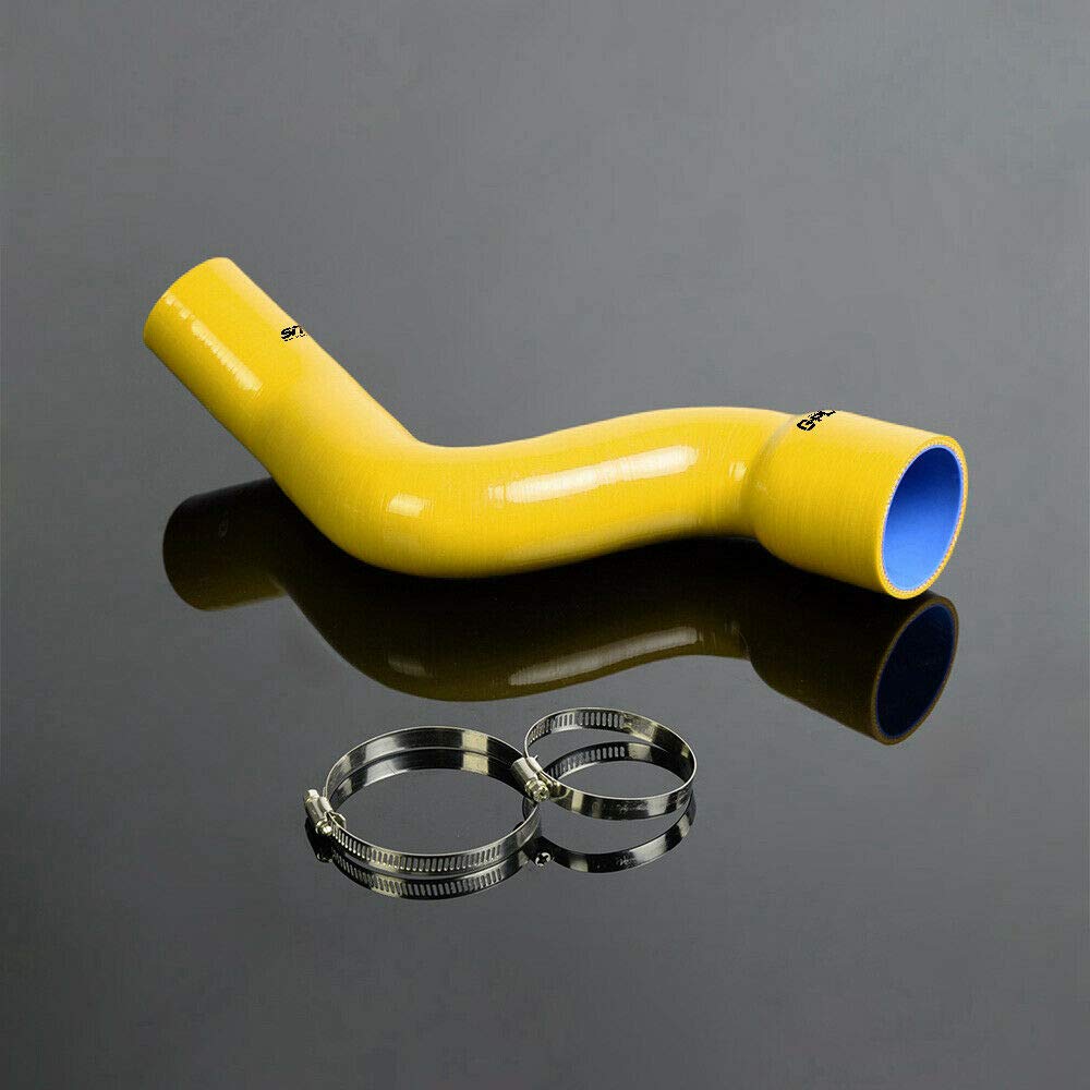 G-PLUS Silicone Intercooler Turbo Boost Hose Kit Clamps Compatible With 2002-2006 AUDI A4 B6, Turbo Hose Sleeve, Yellow