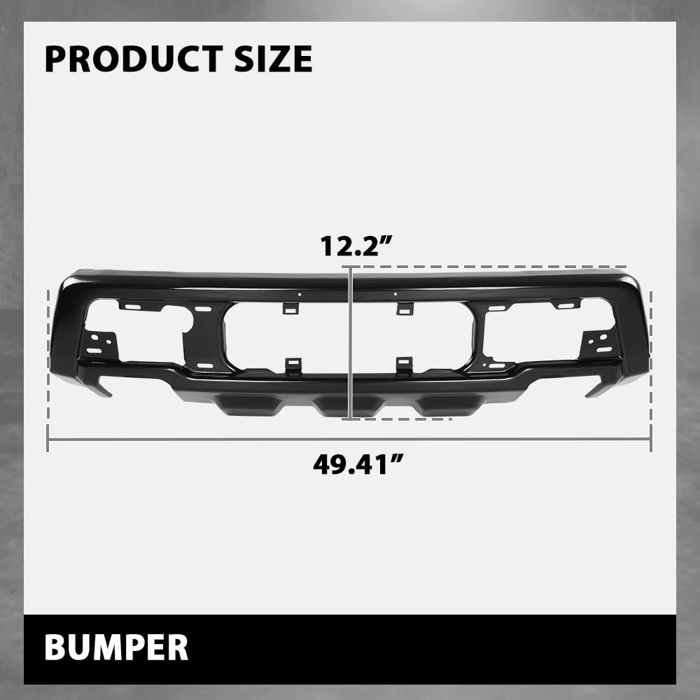 G-PLUS Front Bumper Compatible with Ford F150 Raptor 2017-2020 FO1002433, HL3Z17757A Iron Black