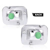 G-PLUS New Front Clear Chrome Parking Signal Light Set Compatible with 2003-2008 Hummer H2/2005-2008 Hummer H2 SUT Amber Lens