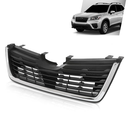 G-PLUS Front Bumper Grille Grill W/Chrome Trim Compatible with Subaru Forester 2019-2021 91121SJ110