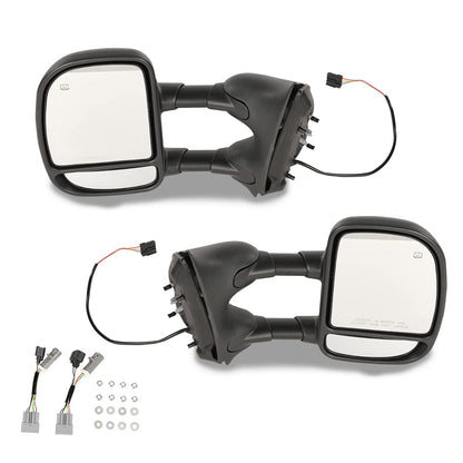 G-PLUS Manual Towing Side Heated Mirrors Compatible With Only 1999-2007 Ford F250/F350/F450/F550 Super Duty models only(without signal lights) 2001-2005 Ford Excursion FO1321218