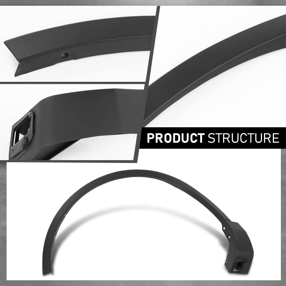 G-PLUS Front Left Fender Flares Wheel Arch Trim, Compatible with Lincoln MKX 2016-2018/ Nautilus 2019-2023, Driver Side, FA1Z16268AB, FA1Z-16268-AB Black