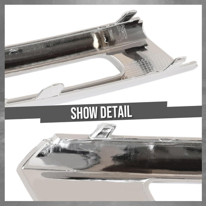 G-PLUS Pair Left Right Fog Light Chrome Trim Cover Compatible with Benz W166 ML-Class ML350 2012-2015 1668850774, 1668850874 Silver