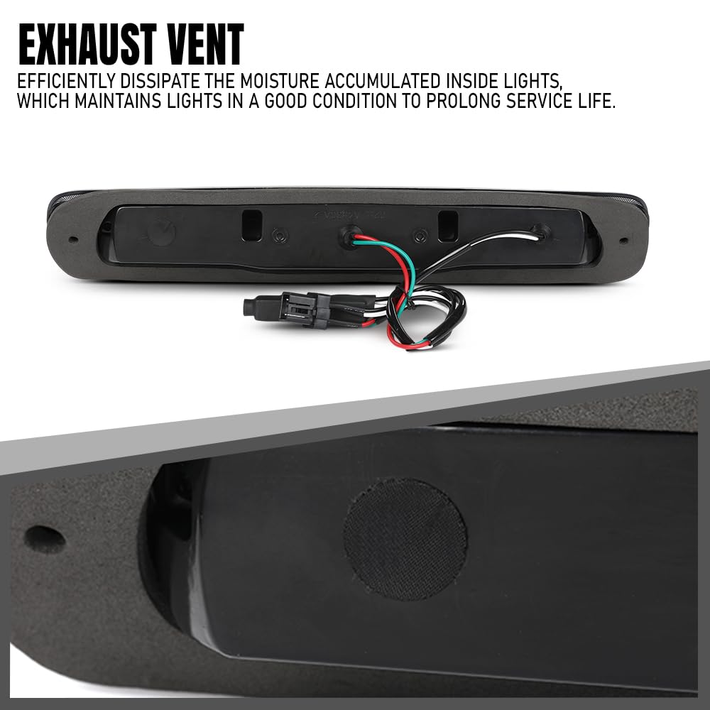 G-PLUS 3D LED Bar Third 3rd Brake Light Compatible with 1999-2006 GMC Sierra/Silverado 1500 2500 3500 & HD Models Rear Cargo Reverse Lamp High Mount Stop light