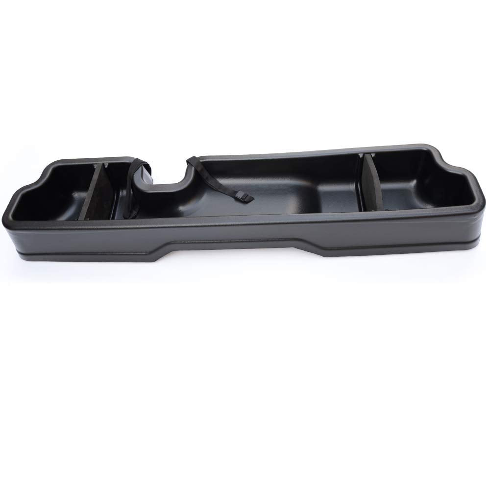 G-PLUS Under Seat Storage Box Compatible with Ford F150 Crew Cab/Extended Cab 2004-2008 Seat Storage Organizer Black 2005 2006 2007