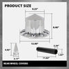 G-PLUS Rear Wheel Cover Axle 33mm Spiked Hub Cover Kit Removable Caps Compatible with Semi-Trucks 22.5" and 24.5" Wheels ABS Chrome Semi Truck Hub Covers