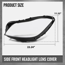 G-PLUS Headlight Lens Cover for Benz CLS-Class W218 2015-2018 Clear Side View