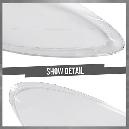 G-PLUS Headlight Lens Cover Compatible with Porsche Cayenne 958 Model 2011-2014 Left & Right Pair Front Headlamp Lens Cover Clear