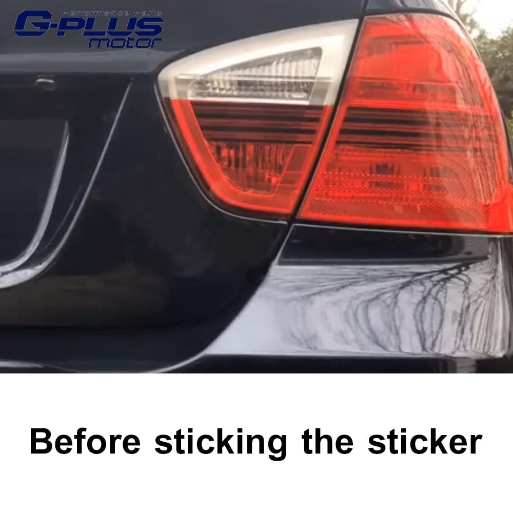 G-PLUS Tail Light Tint Film Compatible with BMW E90 3 Series Sedan 2006-2008 Taillight Vinyl Tint Film Precut Overlay Black Tail Light Wrap Cover