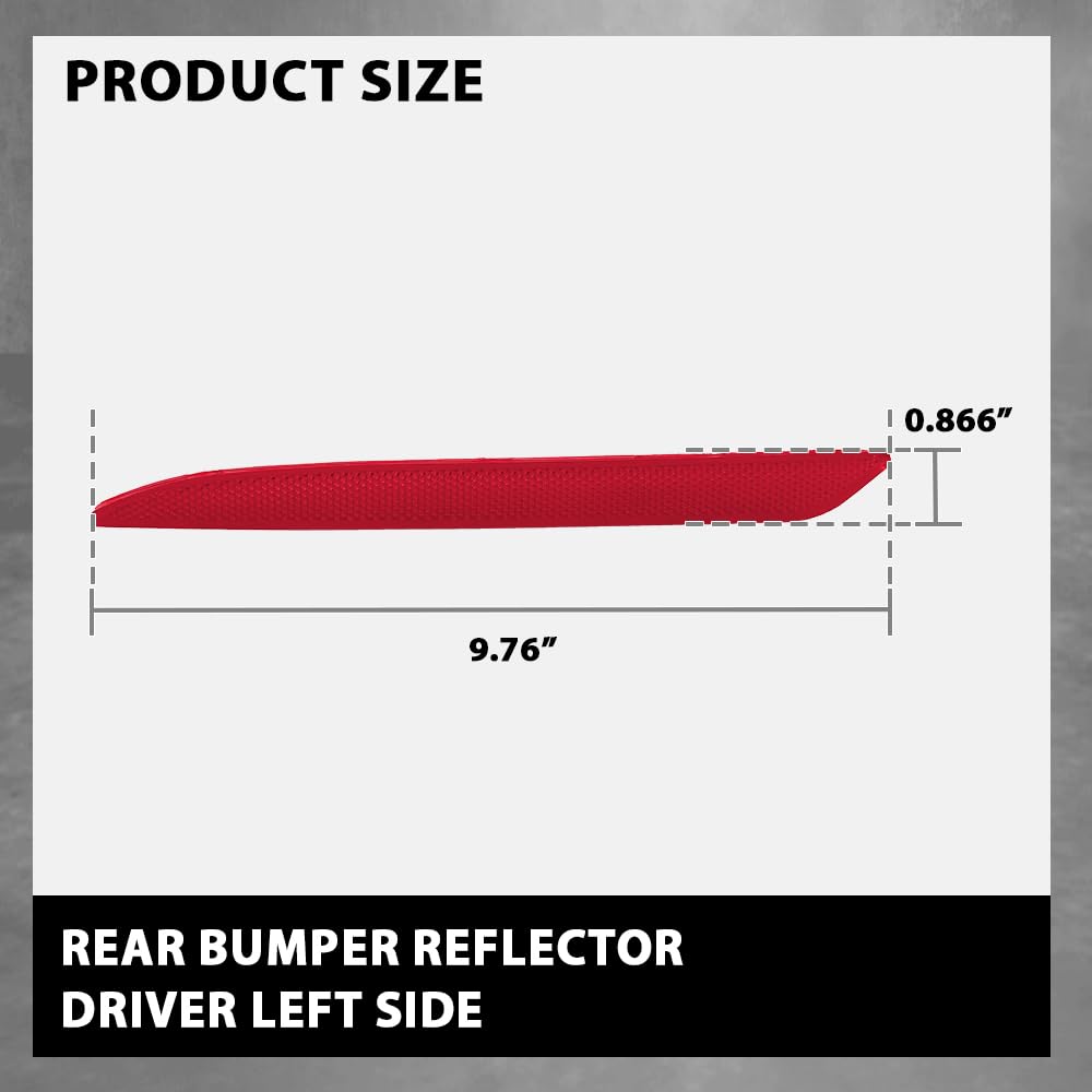G-PLUS Rear Left Bumper Reflector, Compatible with Benz A220 A35 GLE350 GLE63 S550 2014-2022, Driver Side, 2228200774, MB1184104